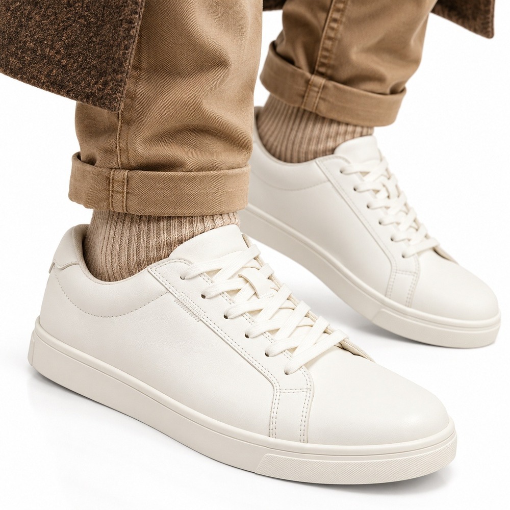 Goodfellow & Co Cade Court Sneakers Mens Size 9 White Low Top Lace Up Shoes NEW